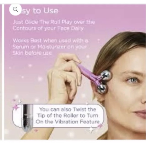 Beambo Roll Play Electric Facial Roller Massager 360° Rotation RETAIL $40 / NEW - Picture 7 of 7